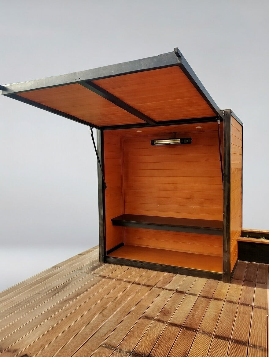 BBQ Enclosure (#1) 2.1m, Base Model, Flip-canopy | Outdoor Kitchen Cover NZ