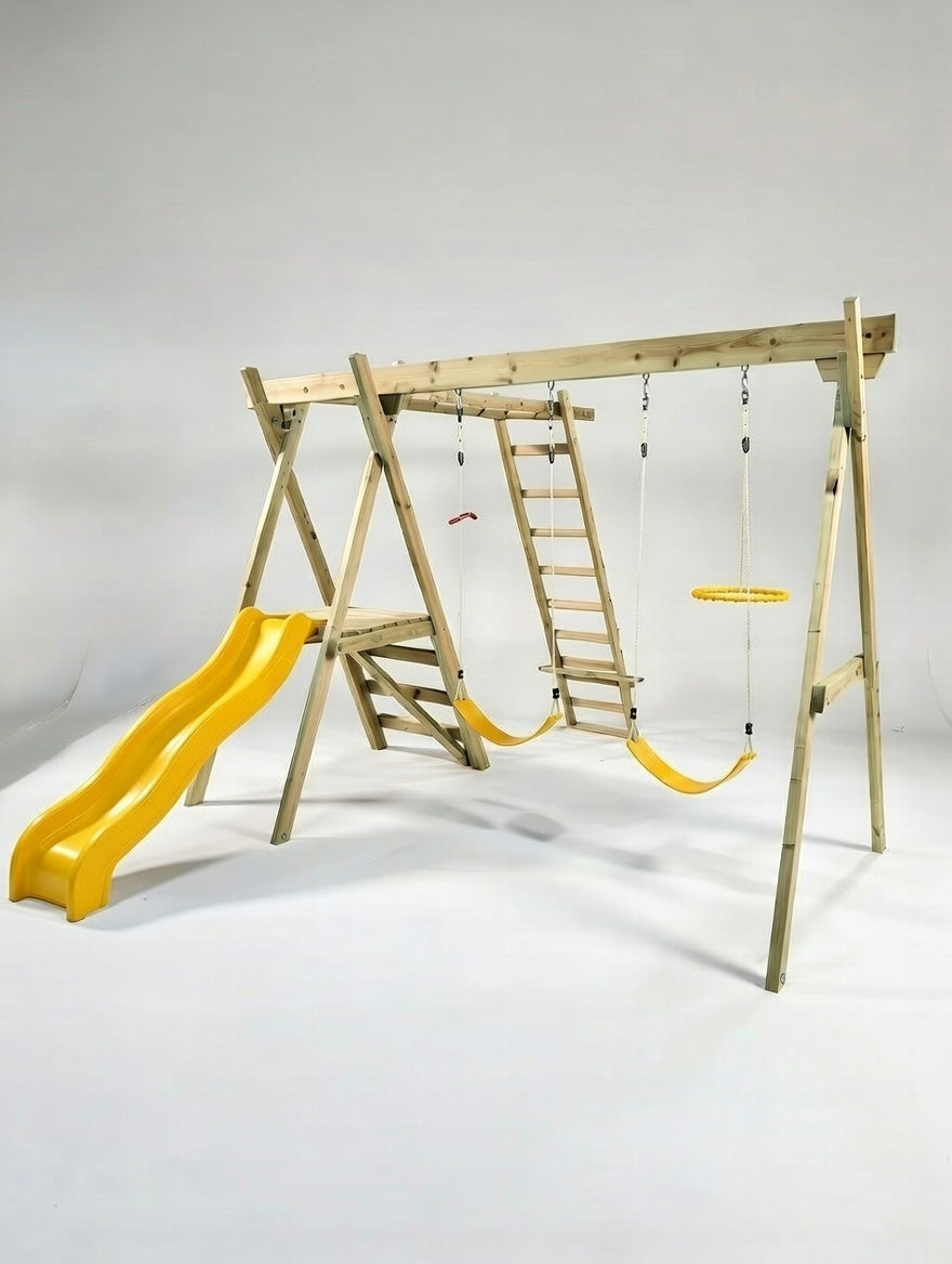 Small Play Frame Set (#3) - with Monkey Bars and Slide