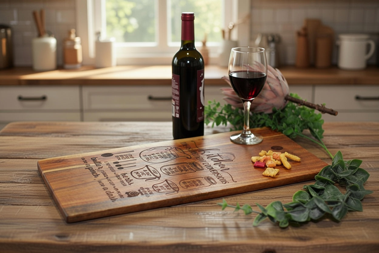 Kitchen Conversions Engraved Wooden Serving Board