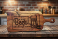 Beer Happiness Quote Engraved Wooden Serving Board