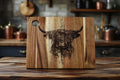 Highland Cow II Engraved Wooden Serving Board