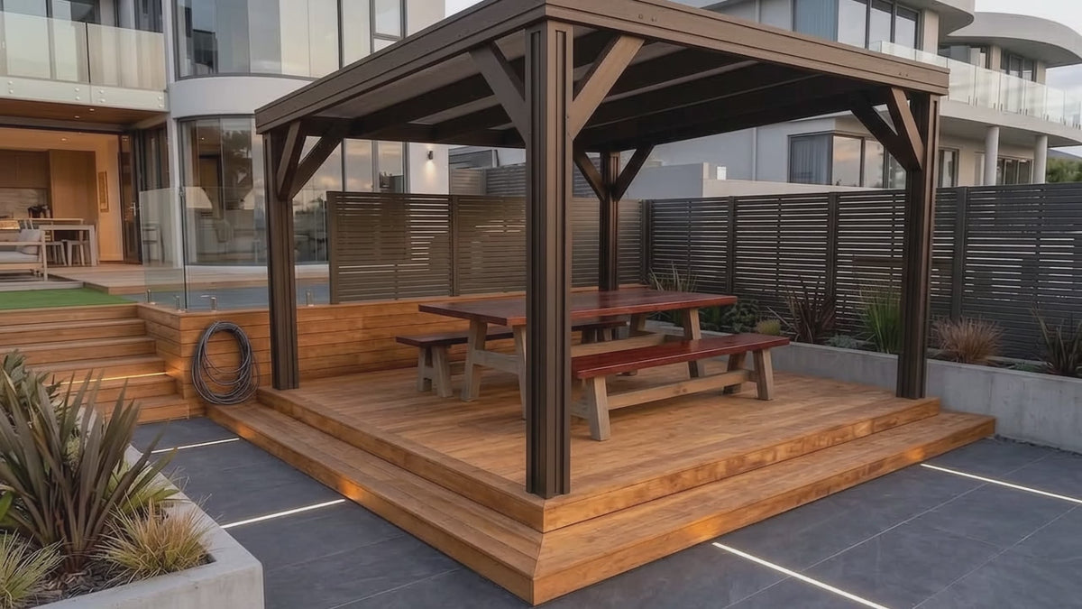 Premium Kwila Table with Benches