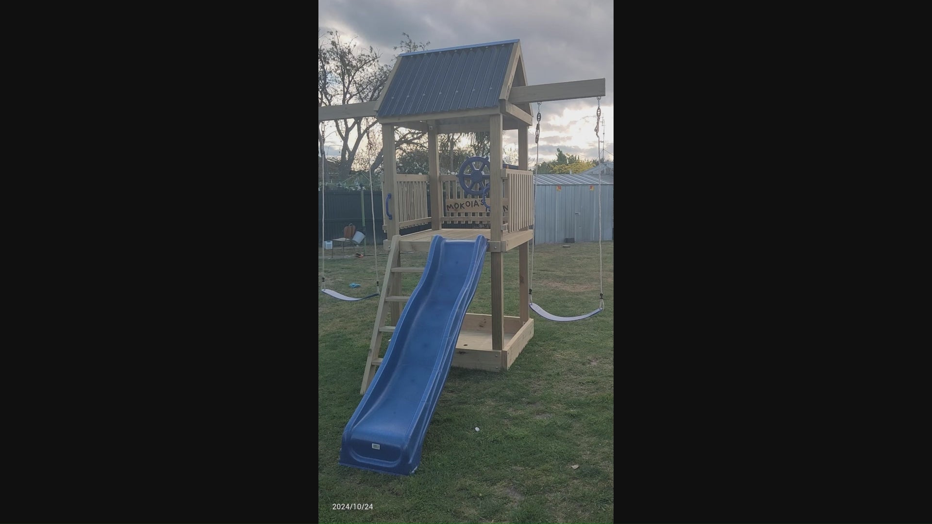 Standard 1.2mx1.2m Play Tower (#3) - with slide and swings